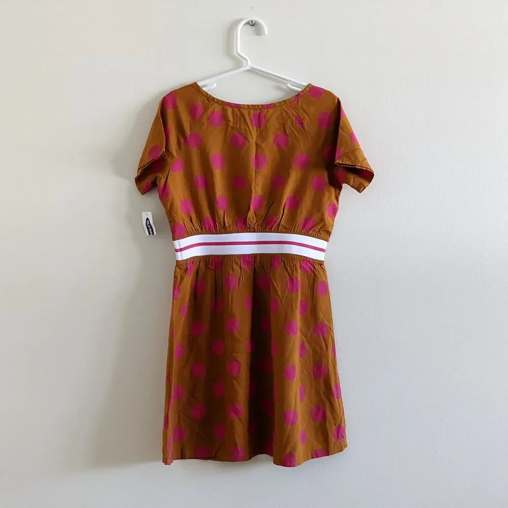 ON Mustard & Pink Dot Dress Sz6